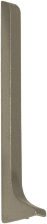 Construct Metal Skirting Endcap left Nickel Anodized Aluminum for All floor Coverings | CAE 100 - T - XKL/2 - BUILDMYPLACE