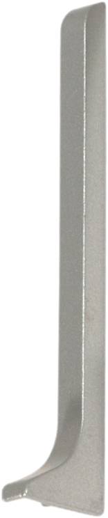 Construct Metal Skirting Endcap right Silver Anodized Aluminum for All floor Coverings | CAE 100 - XKR/2 - BUILDMYPLACE