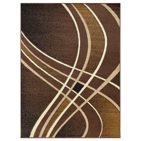 Contempo 42 Area Rugs Chocolate Rectangle 5 - X - 7 - BUILDMYPLACE