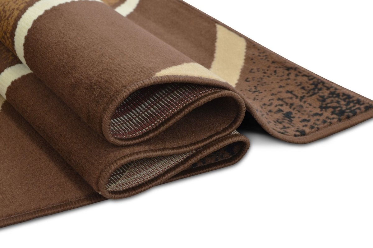 Contempo 42 Area Rugs Chocolate Rectangle 5 - X - 7 - BUILDMYPLACE