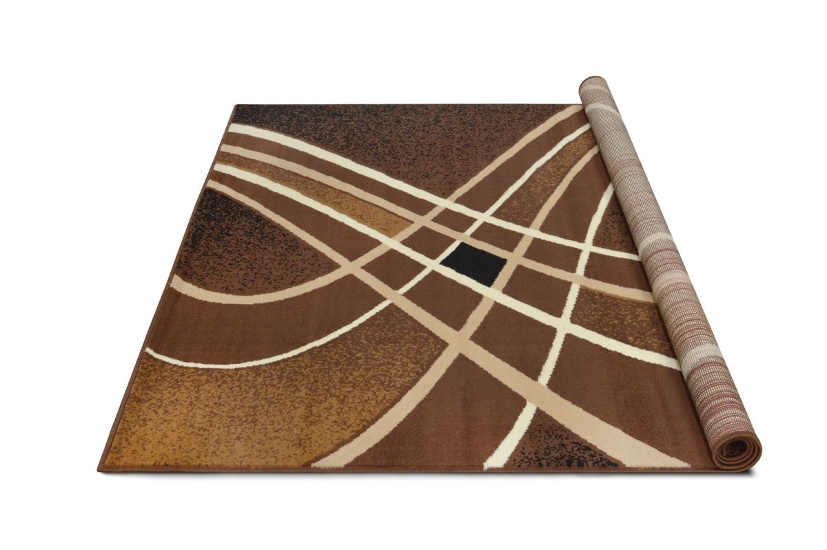 Contempo 42 Area Rugs Chocolate Rectangle 5 - X - 7 - BUILDMYPLACE