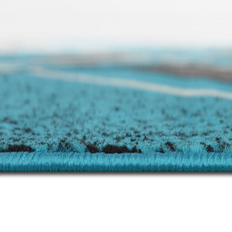 Contempo - 42 Area Rugs Runner Turquoise 8 - X - 11 - BUILDMYPLACE