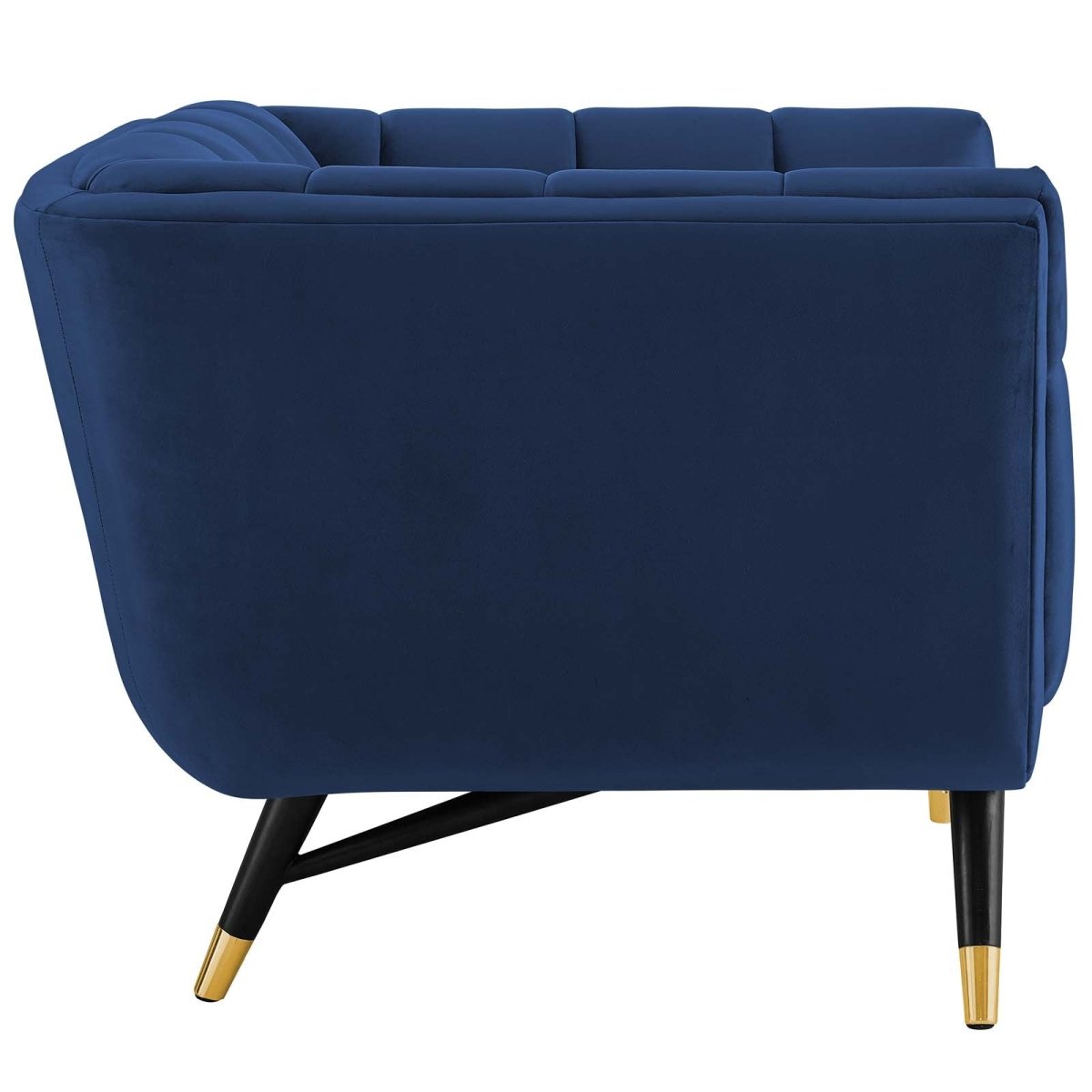 Contemporary Modern Adept Performance Velvet Armchair - Decorative Chair With Flared Arm Sets - BUILDMYPLACE