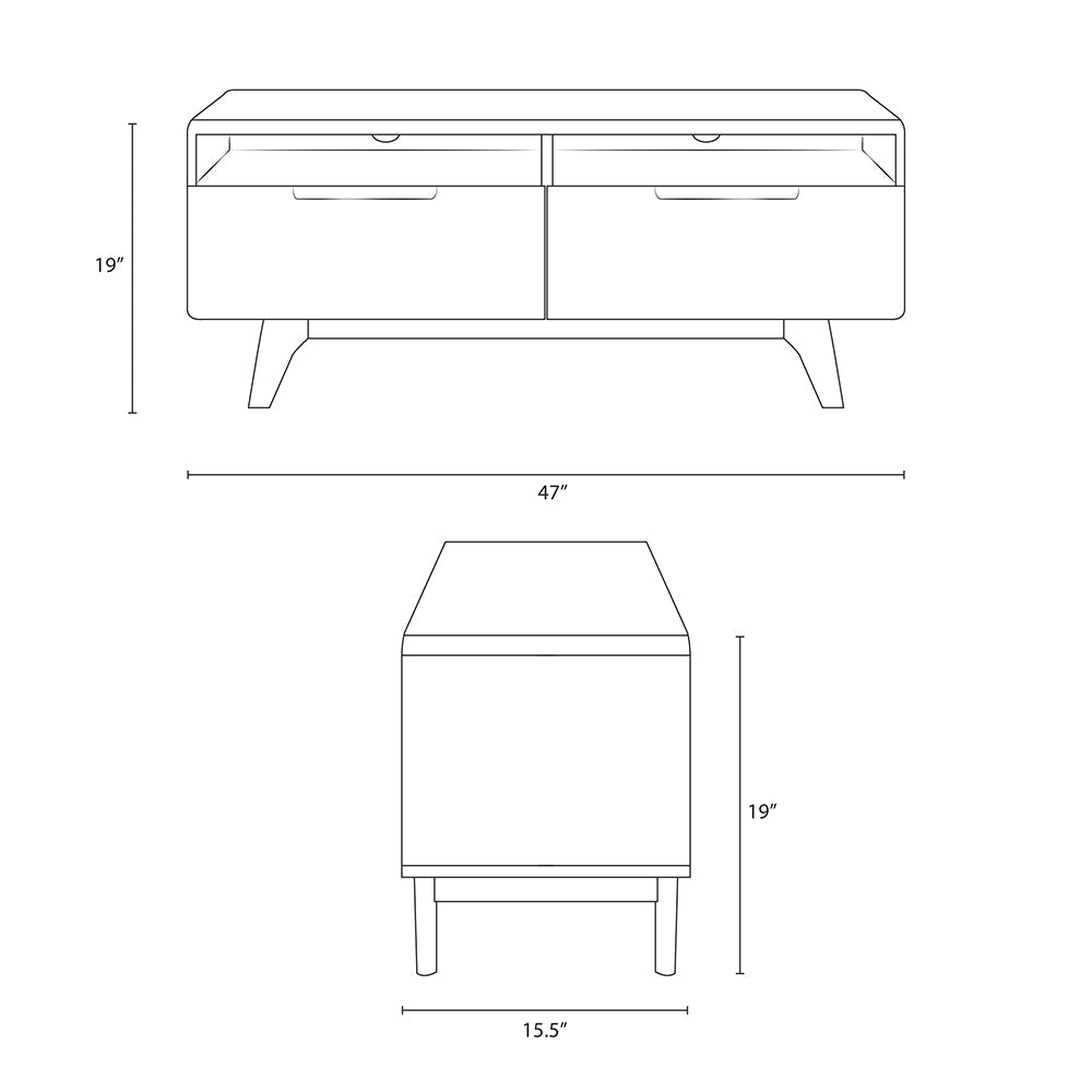 Contemporary Modern Entertainment Center Origin 47" Tv Stand - Entertainment Stand - BUILDMYPLACE