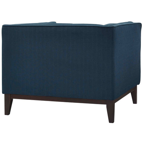 Contemporary Modern Serve Upholstered Fabric Armchair - Button Tufted Accent Chair - BUILDMYPLACE