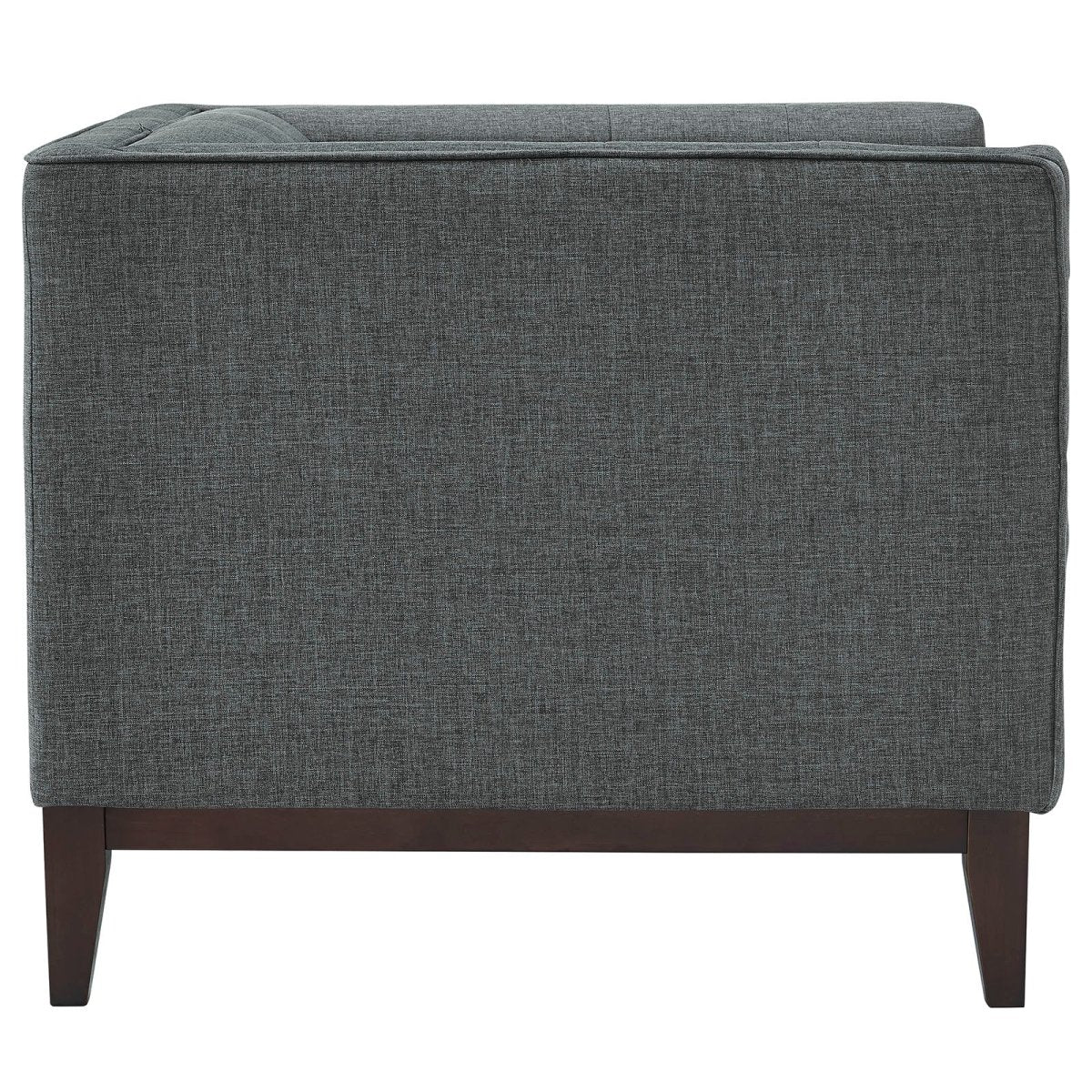 Contemporary Modern Serve Upholstered Fabric Armchair - Button Tufted Accent Chair - BUILDMYPLACE