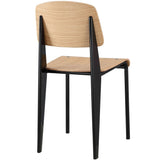 Contemporary Modern Wood Cabin Dining Side Chair - Kitchen Table Set - BUILDMYPLACE