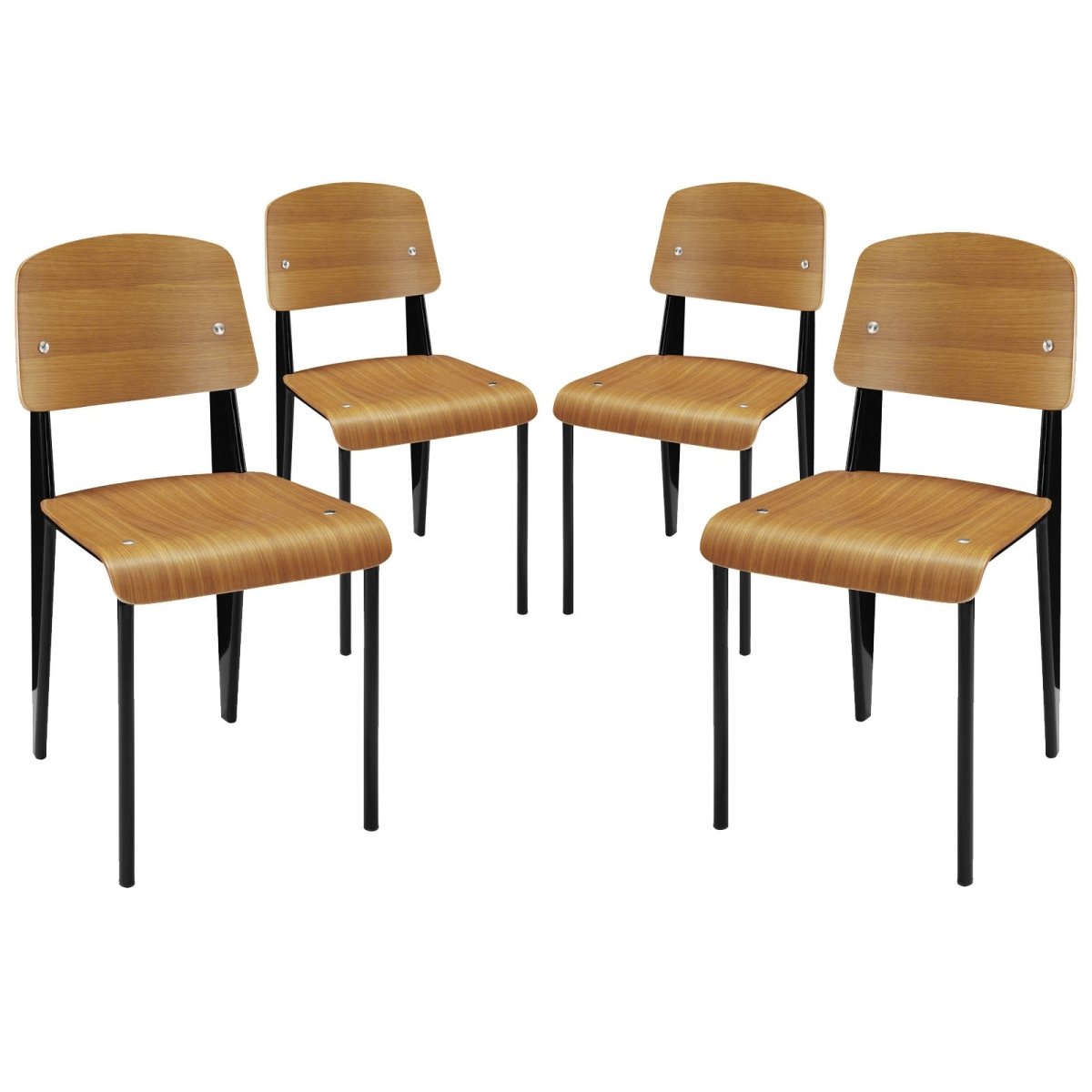 Contemporary Modern Wood Cabin Dining Side Chair - Kitchen Table Set - BUILDMYPLACE