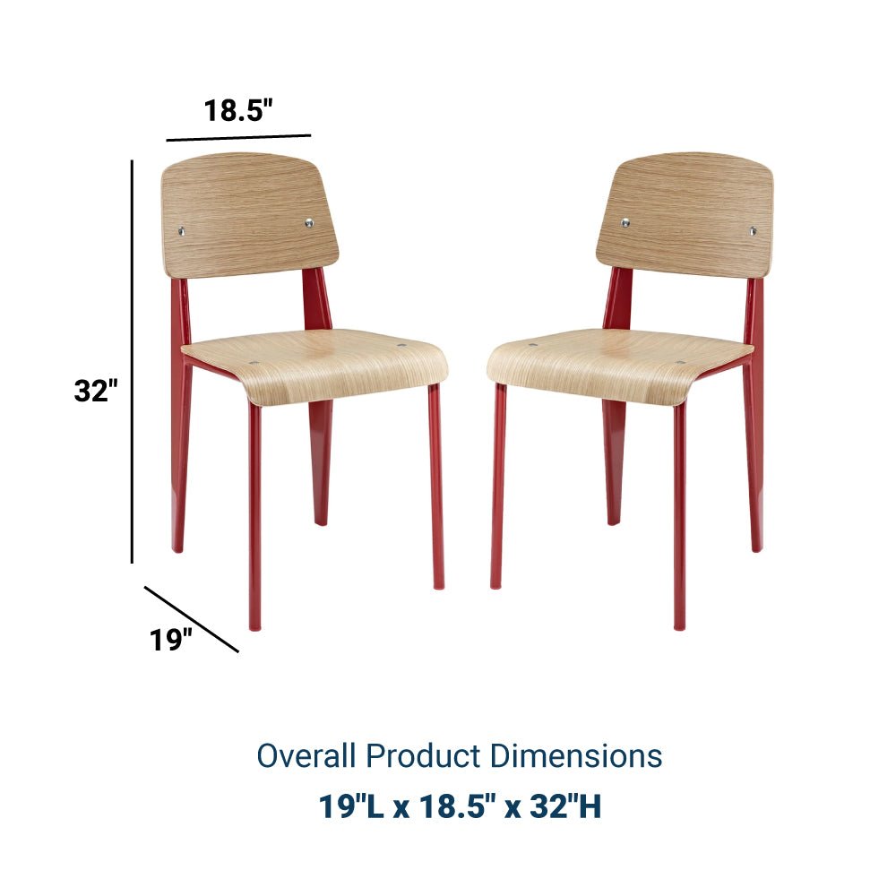 Contemporary Modern Wood Cabin Dining Side Chair - Kitchen Table Set - BUILDMYPLACE