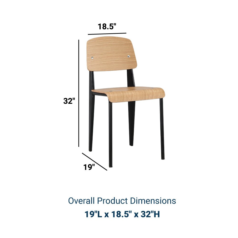 Contemporary Modern Wood Cabin Dining Side Chair - Kitchen Table Set - BUILDMYPLACE