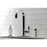 Continental Single - Handle Kitchen Faucet with Brass Sprayer - BUILDMYPLACE