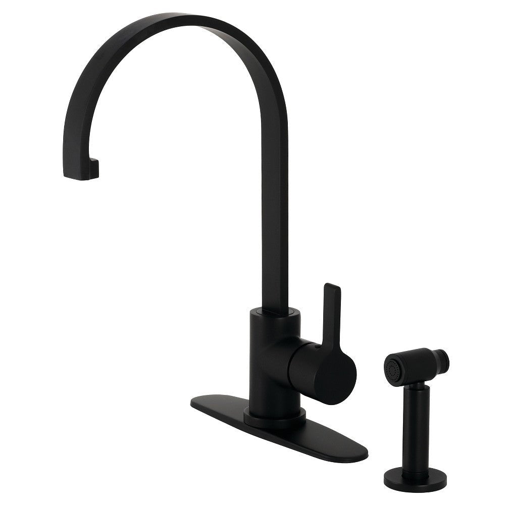 Continental Single - Handle Kitchen Faucet with Brass Sprayer - BUILDMYPLACE