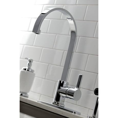 Continental Single - Handle Kitchen Faucet with Brass Sprayer - BUILDMYPLACE