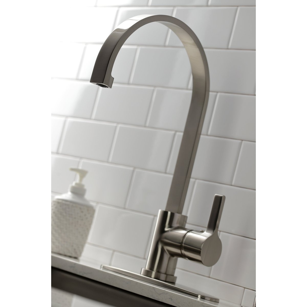 Continental Single - Handle Kitchen Faucet with Brass Sprayer - BUILDMYPLACE