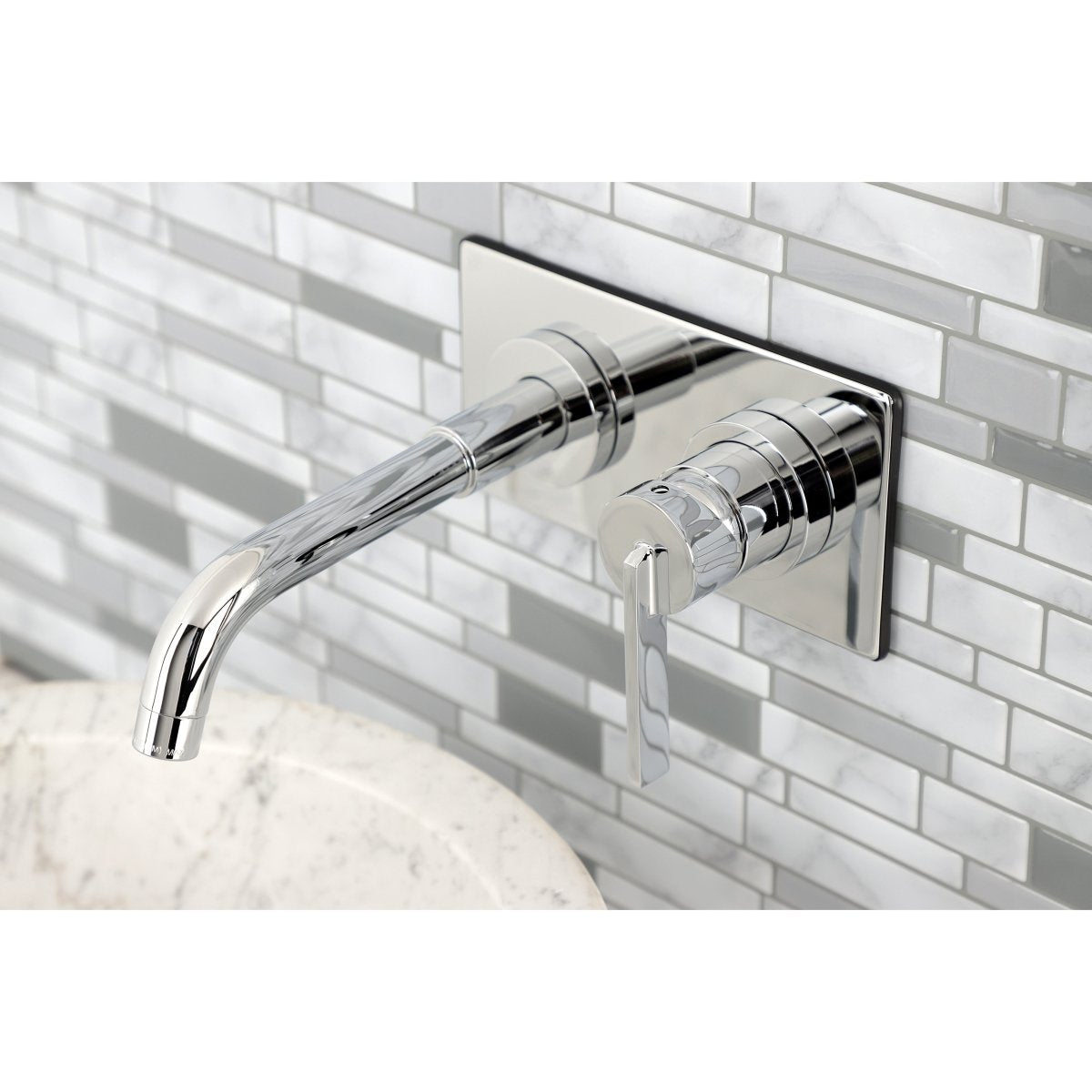 Continental Single - Handle Wall Mount Bathroom Faucet - BUILDMYPLACE