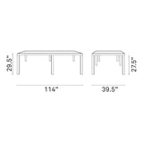 Convene 114" Outdoor Patio Dining Table - BUILDMYPLACE