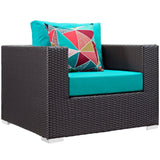 Convene 3 Piece 3 Seat Outdoor Patio Sofa Set W/ Pillow Include - BUILDMYPLACE