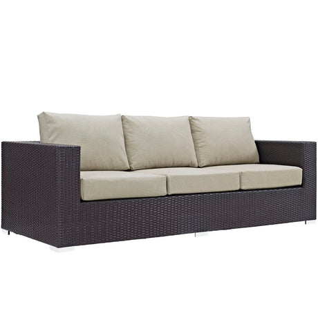 Convene 3 Piece 4 Seat Outdoor Patio Sofa Set - BUILDMYPLACE
