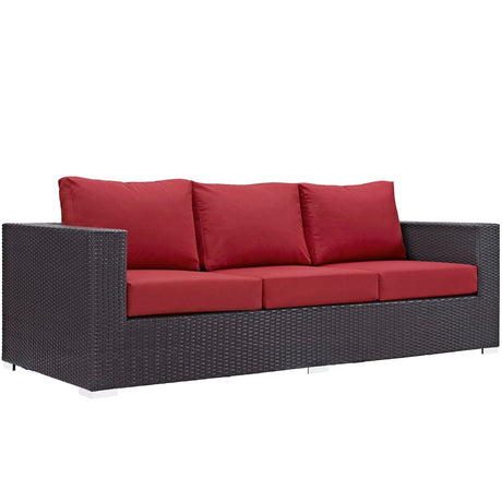 Convene 3 Piece 4 Seat Outdoor Patio Sofa Set - BUILDMYPLACE
