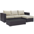 Convene 3 Piece 4 Seat Outdoor Patio Sofa Set - BUILDMYPLACE