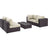 Convene 5 Piece Outdoor Patio Sectional W/ Two Armless Chair Set - BUILDMYPLACE