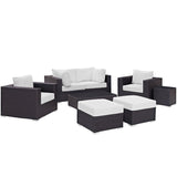 Convene 8 Piece Outdoor Patio Sectional Set & Ottoman - BUILDMYPLACE