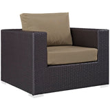 Convene 8 Piece Outdoor Patio Sectional Set & Ottoman - BUILDMYPLACE