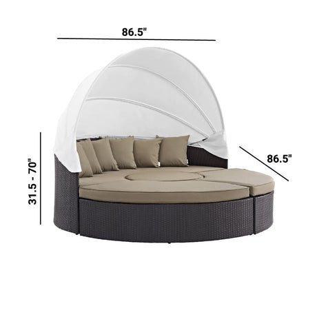 Convene Canopy Outdoor Patio Day Bed - BUILDMYPLACE