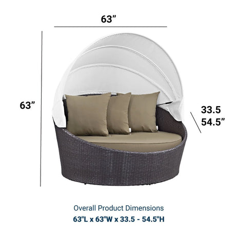 Convene Canopy Outdoor Patio Day Bed - BUILDMYPLACE