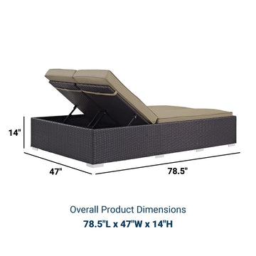 Convene Double Outdoor Patio Chaise