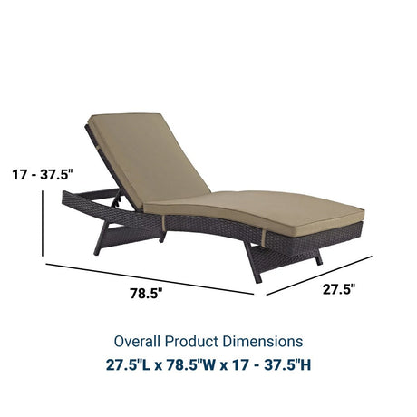 Convene Outdoor Patio Chaise - BUILDMYPLACE