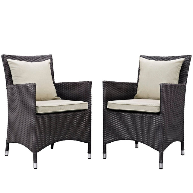 Convene Outdoor Patio Dining Armchair Set of 2 - BUILDMYPLACE