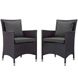 Convene Outdoor Patio Dining Armchair Set of 2 - BUILDMYPLACE