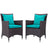 Convene Outdoor Patio Dining Armchair Set of 2 - BUILDMYPLACE