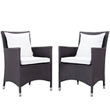 Convene Outdoor Patio Dining Armchair Set of 2 - BUILDMYPLACE