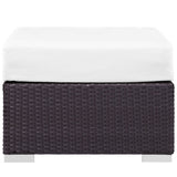 Convene Outdoor Patio Fabric Square Ottoman - BUILDMYPLACE