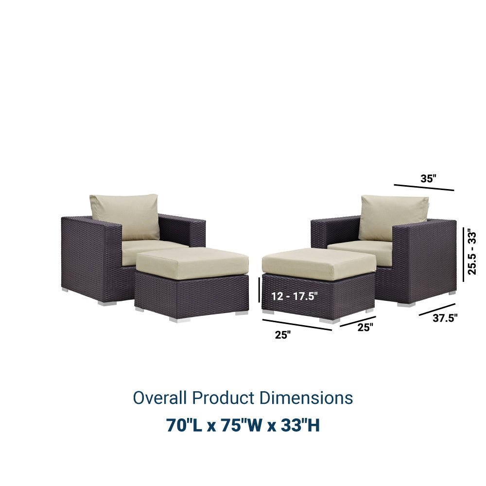 Convene Outdoor Patio Sectional Set - BUILDMYPLACE