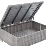 Conway 45" Outdoor Patio Wicker Rattan Coffee Table - BUILDMYPLACE