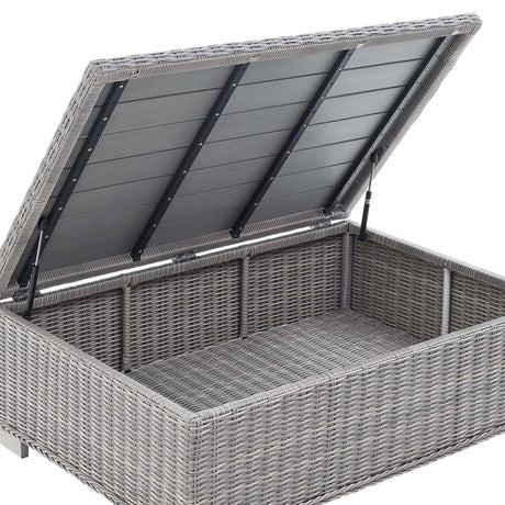 Conway 45" Outdoor Patio Wicker Rattan Coffee Table - BUILDMYPLACE