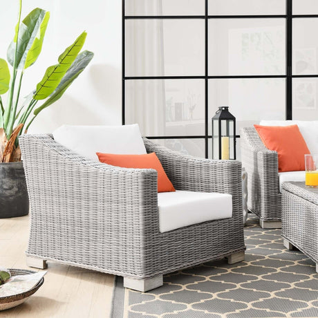 Conway Outdoor Patio Wicker Rattan Armchair - BUILDMYPLACE