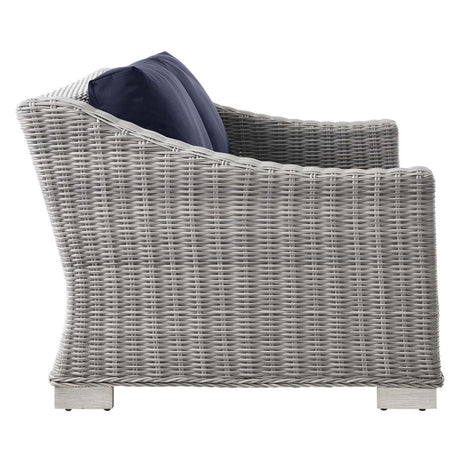 Conway Outdoor Patio Wicker Rattan Loveseat - BUILDMYPLACE