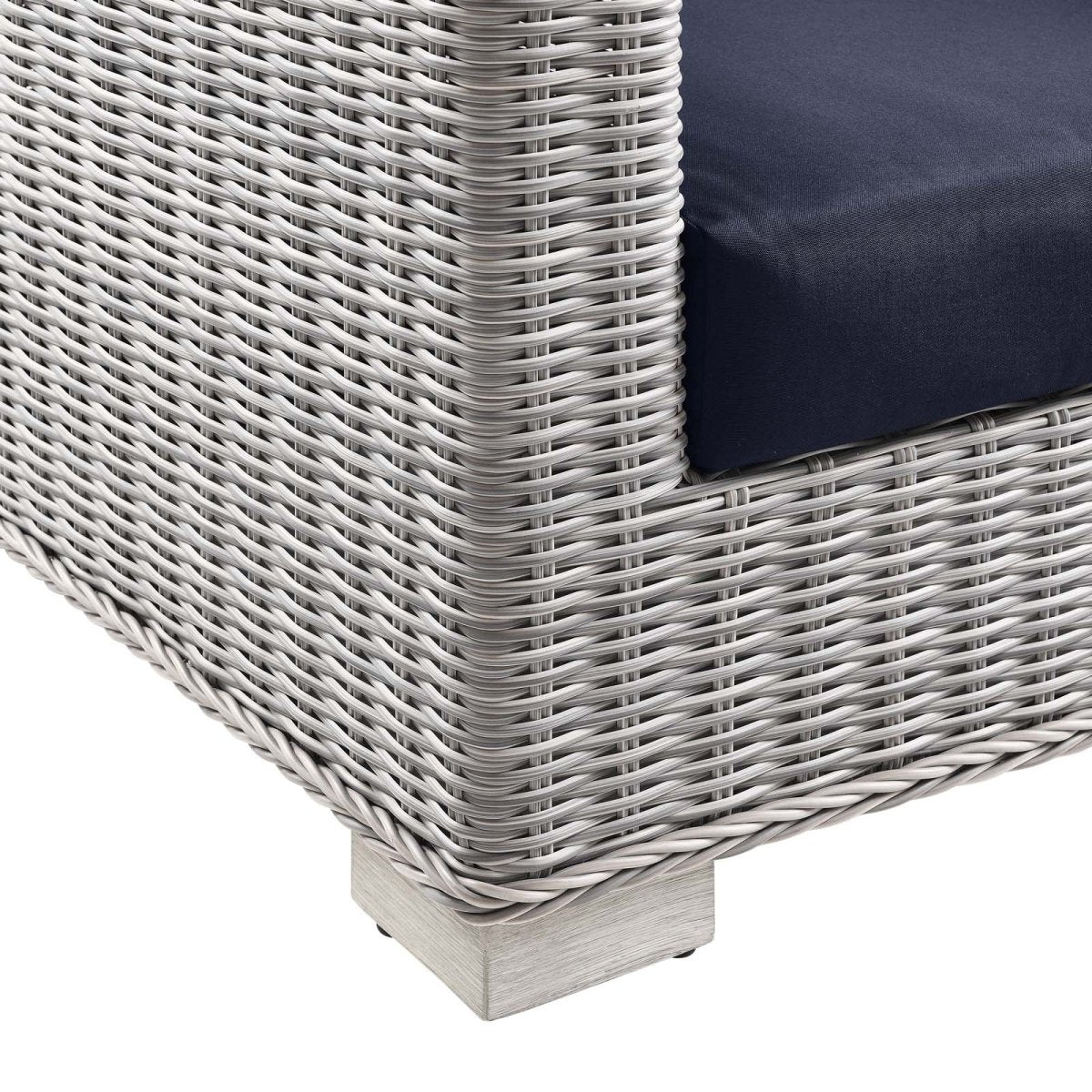 Conway Outdoor Patio Wicker Rattan Loveseat - BUILDMYPLACE