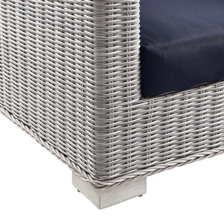 Conway Outdoor Patio Wicker Rattan Loveseat - BUILDMYPLACE