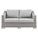 Conway Outdoor Patio Wicker Rattan Loveseat - BUILDMYPLACE