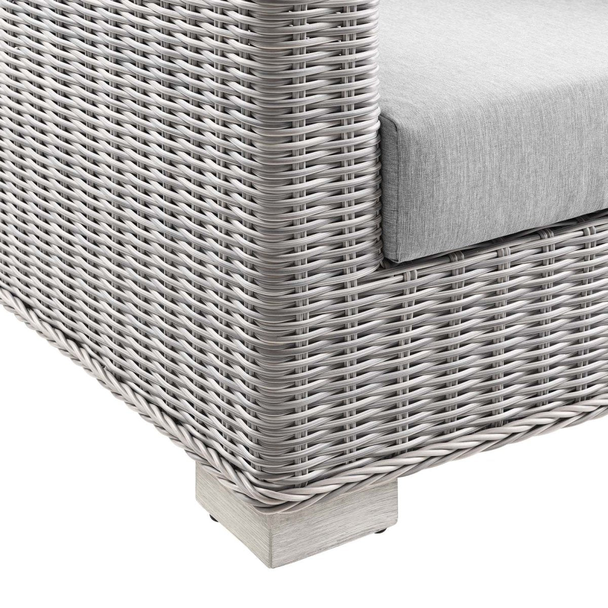 Conway Outdoor Patio Wicker Rattan Loveseat - BUILDMYPLACE