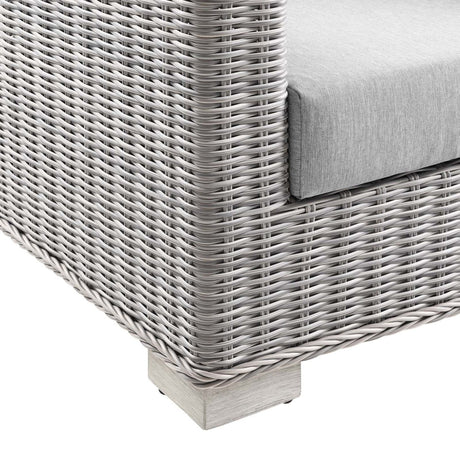 Conway Outdoor Patio Wicker Rattan Loveseat - BUILDMYPLACE