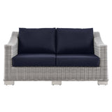 Conway Outdoor Patio Wicker Rattan Loveseat - BUILDMYPLACE