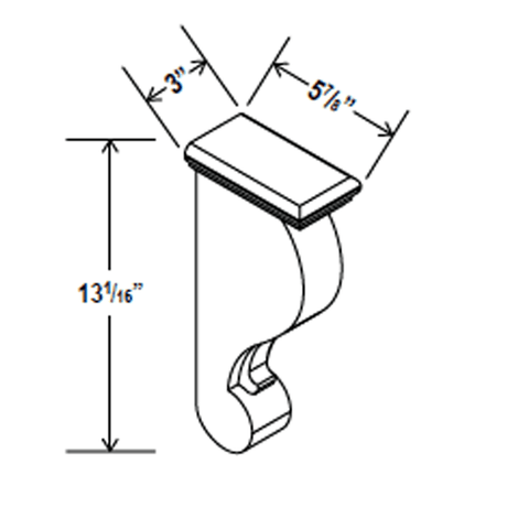 Corbel - 3"W x 13 1/16H x 5 7/8D - Aria Shaker Espresso - BUILDMYPLACE