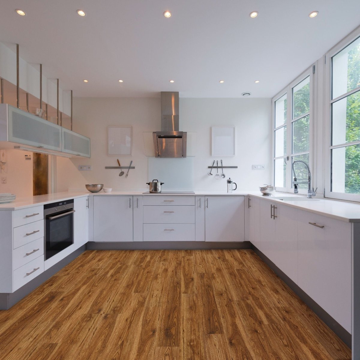 COREtec Plus 7 Plank VV024 - 00716 Waterproof Rigid Core, Midway Oak WPC Luxury Vinyl Floor Plank 7" x 48" x 8mm - BUILDMYPLACE