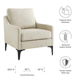 Corland Upholstered Fabric Armchair - BUILDMYPLACE